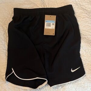 Nike Black Shorts with White Accents kids Medium